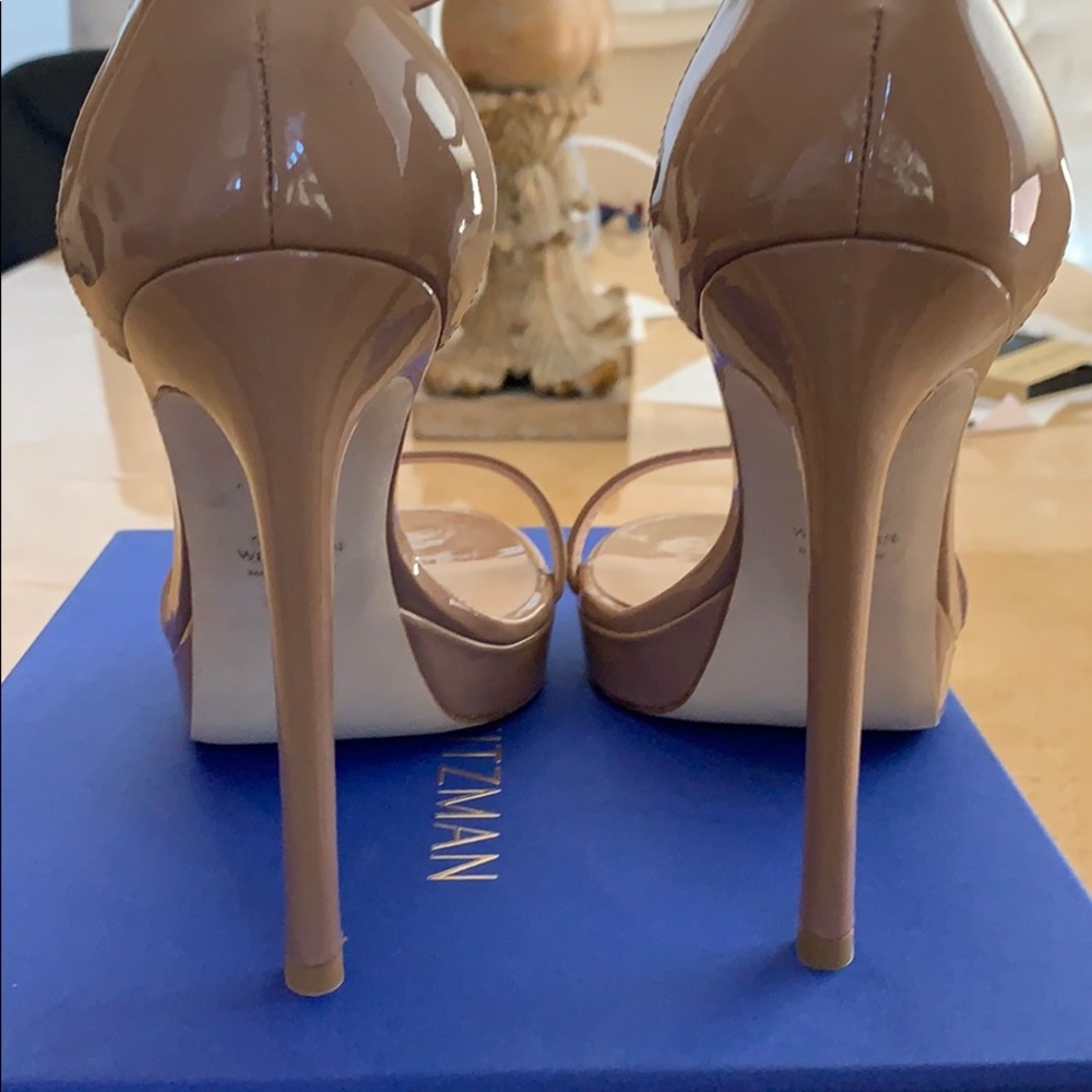 Stuart Weitzman Nudist Disco size 8.5 W.
